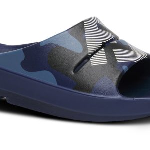 FJ X OOFOS Men's OOahh Sport Slide Sandal - Navy Camo
