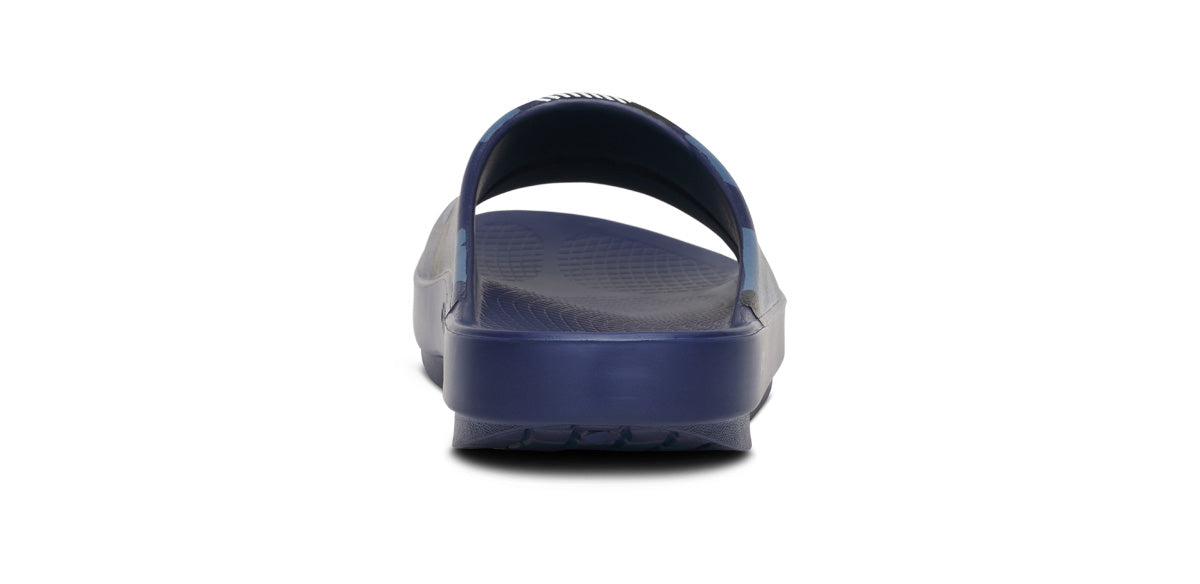 FJ X OOFOS Men's OOahh Sport Slide Sandal - Navy Camo - Image 5